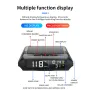 Tachimetro digitale GPS universale ad energia solare per auto, display HUD wireless, mph, KM/H, tachimetro, tempo, velocità, allarme, temperatura, altitudine