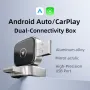 2 in 1 Wireless Carplay & Android Auto Adapter, Convert Wired to Wireless Adapter for Apple Carplay with Fast Stable 5.8Ghz WiFi Bluetooth Connection