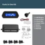 Car Parking Sensor With Auto Parktronic Reverse LED Monitor 4 Sensors Radar Detector System Backlight Display