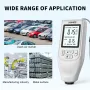 HW400 High Precision Car Paint Thickness Gauge Tester Highly Sensitive Probe Coating Thickness Gauge Automotive Paint 0-2000UM Accuracy Industrial Metal Layer Detector