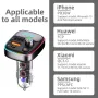 Car FM Transmitter PD Type C Dual USB Ambient Player MP3 Charger Bluetooth 5.3 Wireless Light Handsfree PD QC3.0