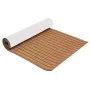 300cm x 90cm x 6mm EVA Foam Faux Teak Sheet Brown with Black Lines Boat Yacht Synthetic Teak