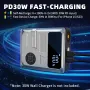 MUDIRO 6000A Car Jump Starter with Air Compressor 150PSI PD30W Fast Charge 2 LED Lights Smart Display for Cars Motorcycles 10L Diesel Engines