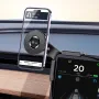Car Phone Holder Display Screen Mount 360 Degree Adjustable Clip Strong Magnetic Attachment Anti Slip Silicone Protection for Tesla Model 3/Y/X/S