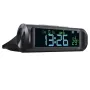 Solar Powered Car Digital Clock with LED Display High Temperature Resistant Shell Built-in Time Date and Temperature Monitor Dashboard Clock Accessories
