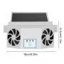 Solar-Powered Car Ventilation Fan Air Circulation Fan Solar Charging Ventilation Fan Auto Cooling Fan Air Exhaust Radiator for Vehicle Truck SUV