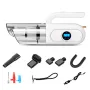 Multi Functional Car Vacuum Cleaner Air Pump Digital Display 80W Suction 120W Inflation Portable Auto Cleaning Tool Long Nozzle Fabric Brush Extension Hose Accurate Tire Pressure Monitor