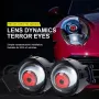 LED Headlight with Dual Dynamic Devil Eye Design Multiple Modes for Cars Motorcycles Universal