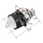 2.5'' VER 8.1 Bi-Xenon Projector Lens H1 Motorcycle Headlight for X5 BM Sport Motorcycle LED Square Angel Eyes DRL Retrofit H4 H7