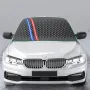 Car Windshield Cover for Snow Frost and Sun Protection with Reflective Strips Windshield Ice Cover Anti-Scratch Windproof