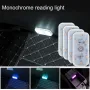 Lampu Sentuhan LED Lampu Dalaman Kereta Tanpa Wayar Mini Lampu Baca Siling Bumbung Auto untuk Kotak Penyimpanan Batang Kaki Pintu Pengecasan USB
