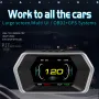 GEYIREN P17 4.3\ OBD+GPS Dual System HUD Rotating LCD Detector Overspeed Water Temperature Speed Alarm Brake Turbine Test Mileage