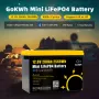 Gokwh 12V 200Ah Mini Bluetooth LiFePO4 Pil Dahili Bluetooth BMS 2560Wh LiFePO4(LFP) IP65 Koruması
