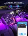 Car Atmosphere Lights Interior APP Control 12V 48 LEDs 1 To 4 Modified LED Colorful Atmosphere Lights Car Foot Interior Lights With Remote Control