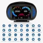 P2 HUD OBD2 Ekranı Eğim Ölçerli Baş Üstü Göstergeli Araba GPS Hız Göstergesi RPM Ölçer Araç Bilgisayarı