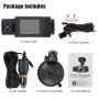 1080P Front & Rear 170° Car Driving Recorder Auto Dash Cam WIFI Three -lens 2 Inch Video Recording DVR Camera