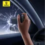 Baseus Double-Headed Car Safety Hammer Alloy Steel Emergency Escape Hammer Hidden Push-Style Cutter Window Breaker Rescue Tool