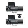 3 Lens 1080P WiFi WDR Dash Cam 3.16 Inch IPS Screen Front Interior Rear Car Driving Recorder Camera 170° Wide Angle Night Vision Motion Detection