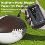 15Psi Cordless Air Pump Inflator Air Compressor Digital LCD Display Pressure Gauge with LED Light for Football Volleyball Basketball