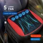 Car Seat Ice Silk Cooling Pad Car Seat Cushion Summer Cooling Ventilation Seat Pad with USB Fan Breathable Cooling Home Use