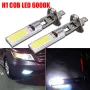 H1/H3 Pair Car LED Fog Lights 10W Front Fog Lights COB Chip Fog 6000K LED Headlight Light Bulb Super White for Fog Driving Light Daytime Running Light