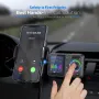 Car MP3 Bluetooth Player Large Screen Card USB Bluetooth FM Transmitter for Hand Free Driving Car Charger Compatible with Voice Assistant