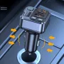 Car Bluetooth Receiver USB U Disk Read PD20W Fast Charging Digital Display Car Mobile Phone Adapter FM Transmiter with LED Display
