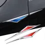 2pcs 3D Leaf Side Emblem Sticker Metal Alloy Car Stickers Side Emblem Badge Universal