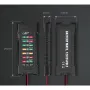 Probador de batería KINGBOLEN BM410 12~24 V, versión con pinza de cobre, para coche, digital, 6 luces LED, alternador, análisis automático de batería