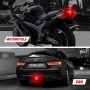Universal F1 Triangle Style Sport 19LED Brake Signal Lamp REAR FOG LIGHT Rear Third Brake Lamp DRL For JDM BBA