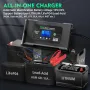 HTRC Large Power 35A 12V 24V Car Battery Charger for Moto Truck Motorcycle AGM Lead Acid PB GEL LCD Display Smart Charging