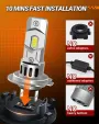 SEALIGHT X3S H7 18000 LM 6500K Cool White LED Car Headlight Modification Parts Automotive Front Light