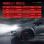 CYBERBEAM A900-C3 H4 / H7 / H11 / 9005 / 9006 Pair 50W Car LED Headlights 10000LM LED Bulbs 6500K White Light LED Headlamps IP68 Waterproof