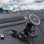 Magnetic Phone Holder for Car 15W Charger Car Magnetic Bracket Cordless Car Navigation Bracket Charging for ios