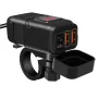 Motosiklèt Charger SAE nan USB Adaptè Doub USB Vit Charger 12V Voltmeter ak On / Off Power Switch pou GPS