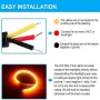 2pcs 12V 60cm Car LED thin Light Bar Dual-Color DRL Flowing Turn Signal Light Strips LED Car Daytime Running Light Flexible Headlights Brake Strip Lights Turn Signal