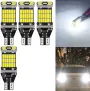 4-Pack Super Bright T15 4014 45-SMD LED Car Reverse Lights Constant Current Decoding Turning Tail Fog Lamps Automatic Bulb White