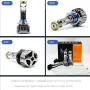 2pcs Y9 Pro Car LED Headlights LED Car Headlight 6500K Mini Lens IP67 Waterproof Lighting for 12V 24V Vehicles