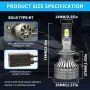 Car LED Headlamps H7 H4 110W 7600LM 6500K White Car Bulbs Lamp WaterProof IP68