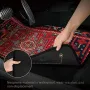 Conjunto de 4 tapetes para assoalho de carro estilo persa, tapetes dianteiros e traseiros com estampas, tapetes internos para a maioria dos carros, caminhões e SUVs