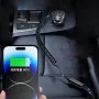2'si 1 arada 190W Araç Çakmak Şarj Cihazı Geri Çekilebilir Veri Kablosuyla Hızlı Şarj Araç Şarj Adaptörü Soketi USB Dönüştürücü