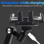 Supporto per telefono cellulare girevole a 360° per auto, antiurto, multifunzione, supporto per navigatore per auto, pannello strumenti, ventosa, parabrezza, console centrale per auto