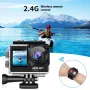 AUSEK 4K WiFi Action Camera Photography Sports Camera Waterproof HD Dual Screen Wifi Remote Control Outdoor Shooting Cycling Skiing Underwater Camera
