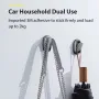 Baseus Auto Fastener Clip Móc treo xe cho túi đựng cáp USB, móc treo chìa khóa, phụ kiện 2 chiếc móc kim loại cho xe hơi