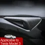 For Tesla Model 3/Y Car Fender Camera Covers Carbon Fiber Side Protective 2PCS