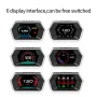GEYIREN P17 4.3\ OBD+GPS Dual System HUD Rotating LCD Detector Overspeed Water Temperature Speed Alarm Brake Turbine Test Mileage