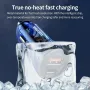 Pengisi Daya Mobil TUERBB CC01 Pengisian Cepat PD 30W QC4.0 USB dengan Lampu LED Biru untuk iPhone 14 13 Pro Max