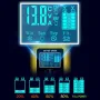 Smart Fully Automatic Touch Screen Digital Display Car Battery Charger 12V/24V 10A EU Standard W/ Temperature Compensation For Lawn Lead Acid