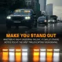 Front/Rear Windshield Interior Emergency Driving Strobe Light Safety Flashing Warning Danger Split Light Strip with Suction Cup for Construction Vehicles Truck