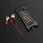 Probador de batería KINGBOLEN BM410 12~24 V, versión con pinza de cobre, para coche, digital, 6 luces LED, alternador, análisis automático de batería